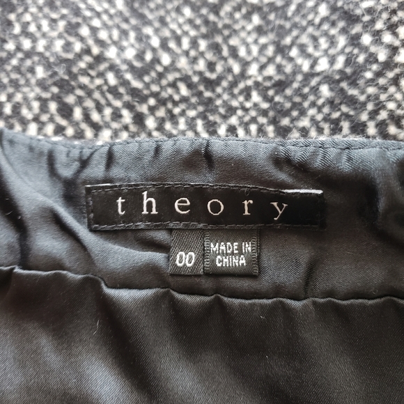 Theory Cashmere Angora virgin wool Plaid Skirt - Picture 5 of 9